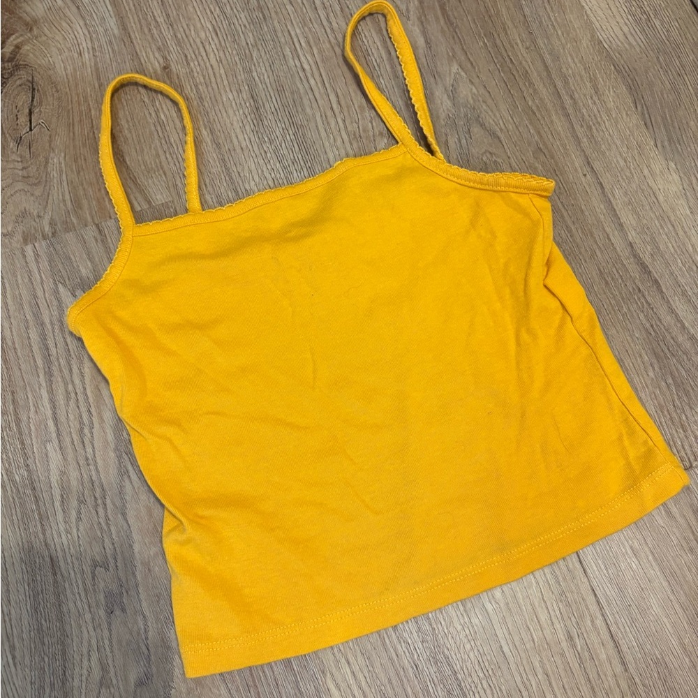 Cotton On Yellow Gold Sleeveless Crop Camisole